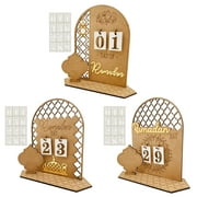The Calendar Of The Countdown Of Ramadan, The Decorations Of The Calendar In DIY Ramadan, And The Calendar Decorations Of The 30-day Wooden Ramadan Eid 3pc
