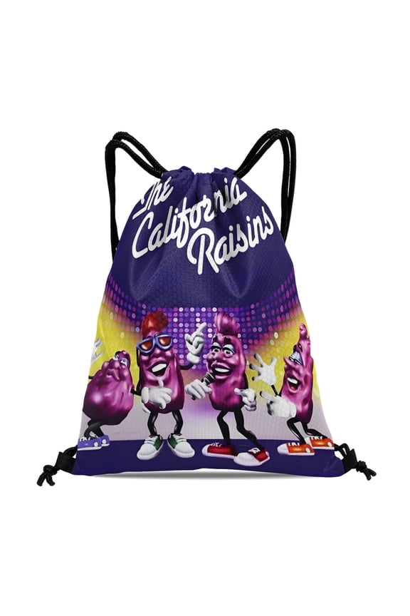 The California Raisins-theme Drawstring Backpack Sports Gym Bag Water Resistant String Bag Cinch Bag12X1630X40cm