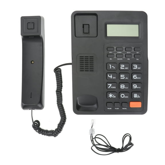Supvox Landline Phones with Caller ID and Simple Design for Business Users Black 1Set