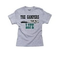 thumbnail image 1 of The Campers Life Truck Pulling Camper Girl's Cotton Youth Grey T-Shirt, 1 of 2