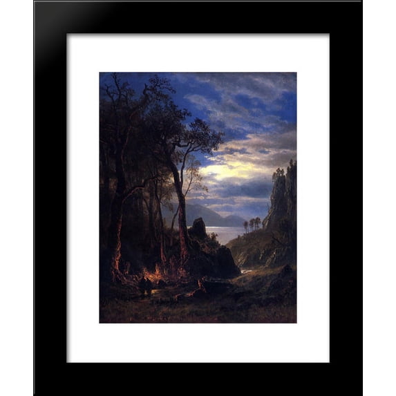 The Campfire 20x24 Framed Art Print by Bierstadt, Albert