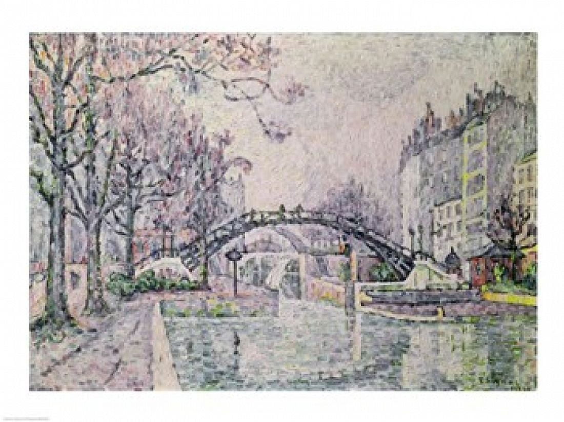The Canal Saint-Martin 1933 Canvas Art - Paul Signac (24 x 18)