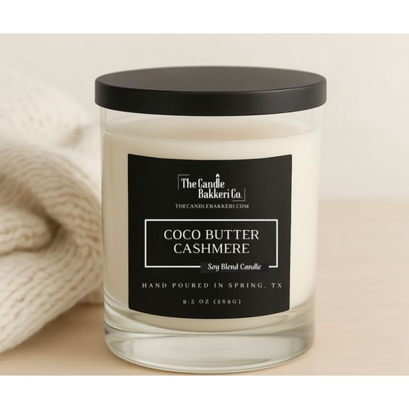 Coco Butter Cashmere 9.5 oz Candle by The Candle Bakkeri Co