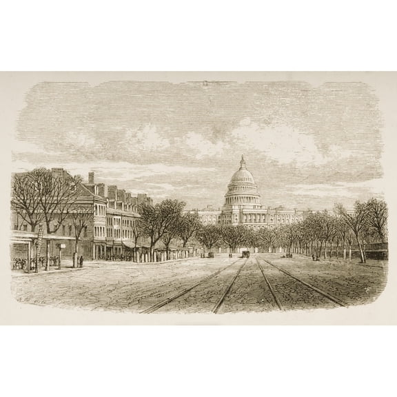 The Capitol Building Washington Dc In 1870S From American Pictures Drawn With Pen And Pencil By Rev Samuel Manning Circ