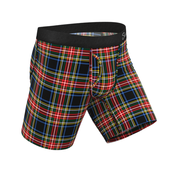 The Cappuccino - Shinesty Holiday Tartan Plaid Long Leg Ball Hammock Pouch Underwear With Fly  5X