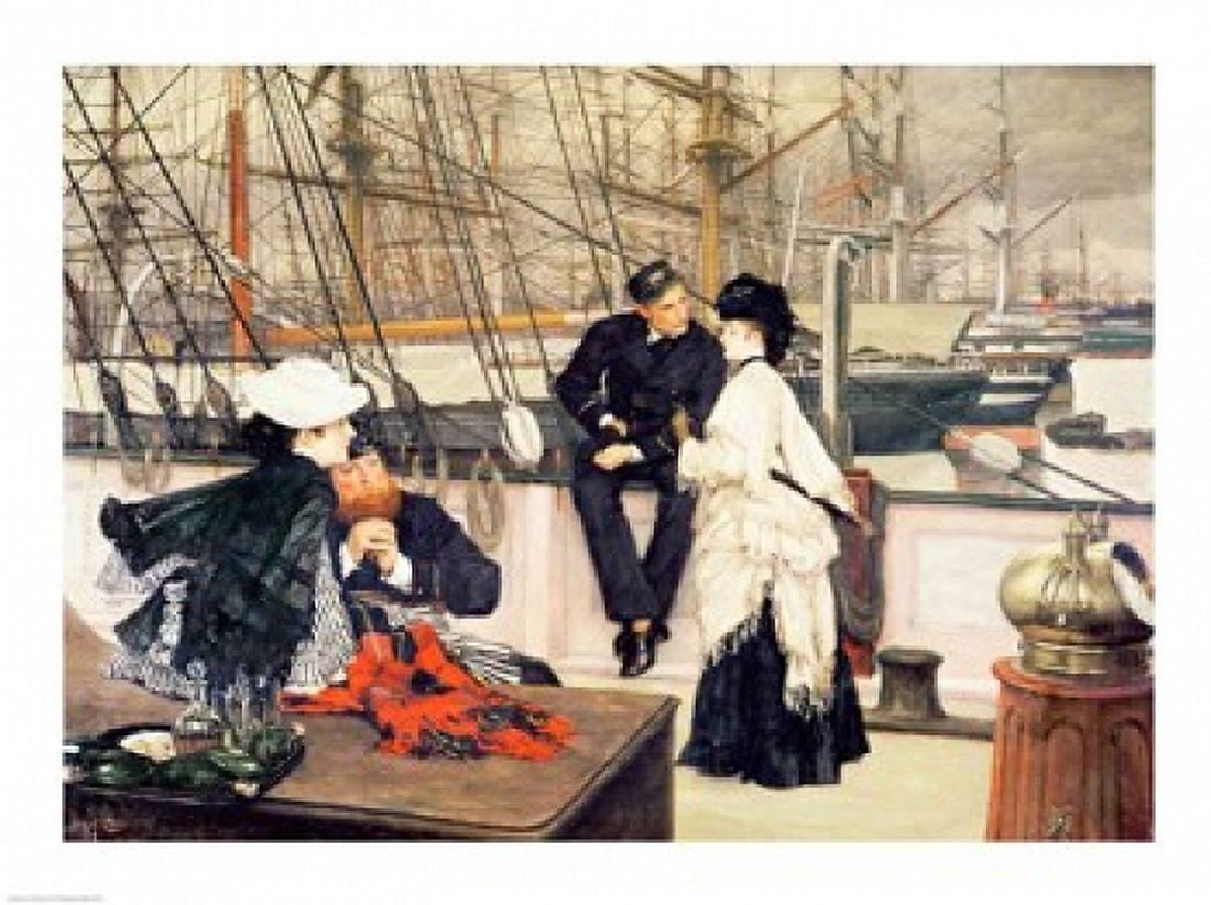 The Captain and the Mate 1873 Canvas Art - James Jacques Joseph Tissot (24 x 18)