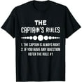 thumbnail image 1 of The Captains Rules Funny Boat Boating Humor For Men T-Shirt, 1 of 4