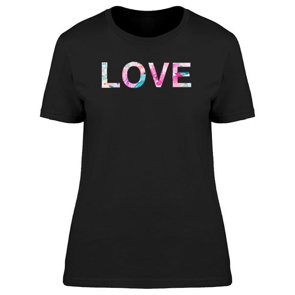 The Caption Love With Cool Art Tee Women's -Image by Shutterstock