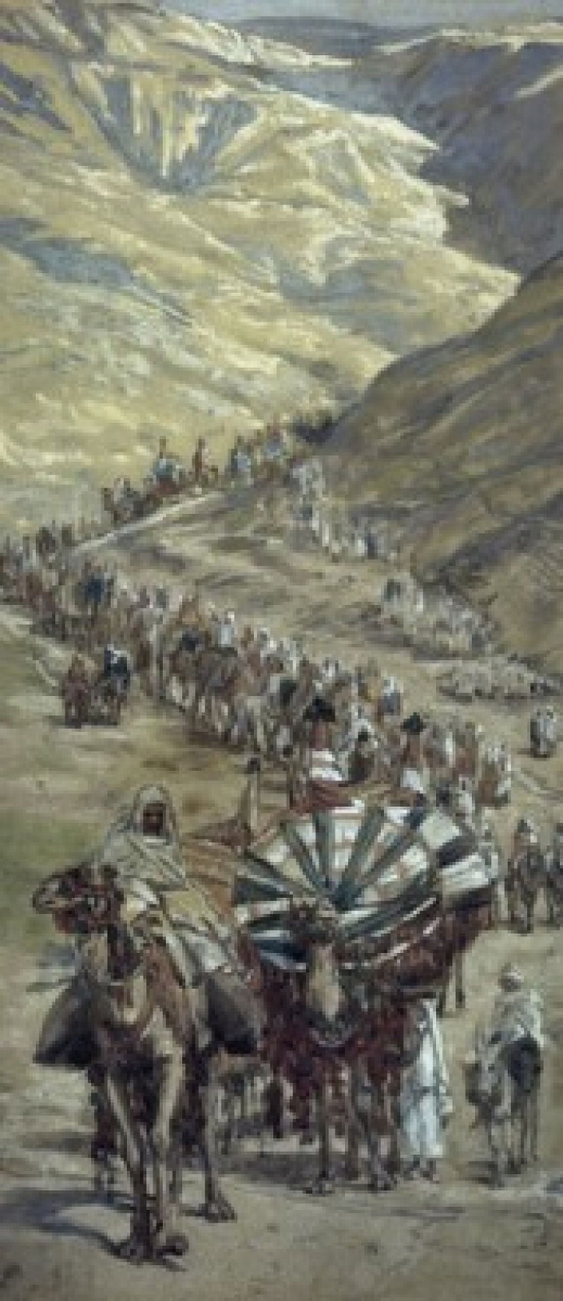 The Caravan of Abram James Tissot (1836-1902 French) Jewish Museum New York City Canvas Art - James Tissot (24 x 36)