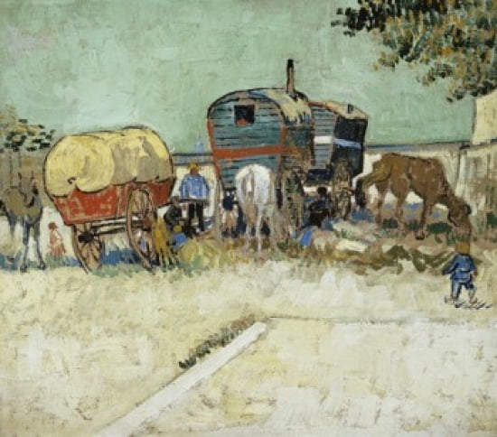 The Caravans 1888 Vincent van Gogh (1853-1890Dutch) Musee dOrsay Paris Canvas Art - Vincent van Gogh (18 x 24)