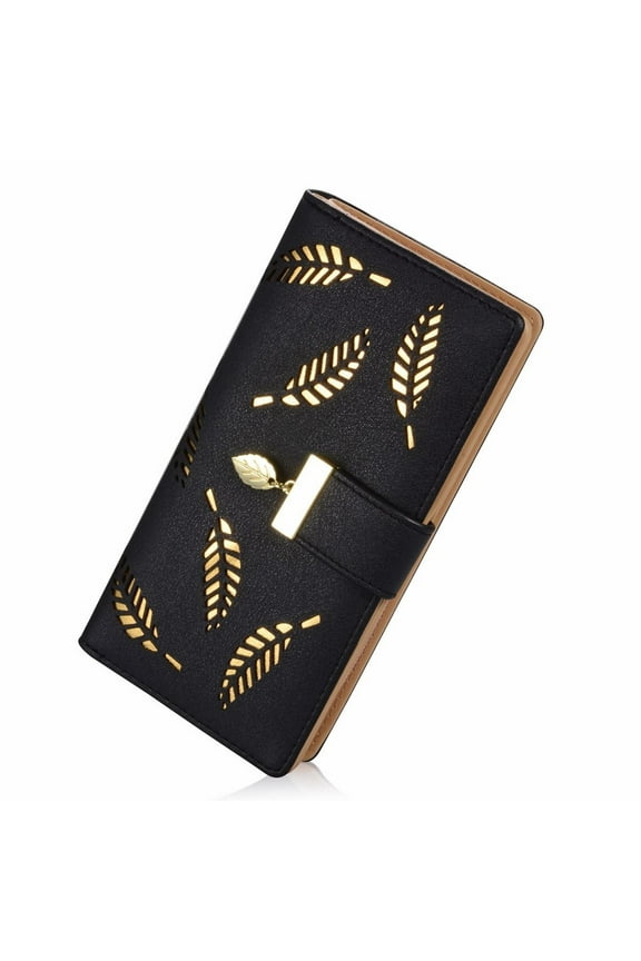 Women's Long Bifold Wallet Leather Card Holder Purse Zipper Buckle Elegant Clutch Wallet Handbag For Women|Pu