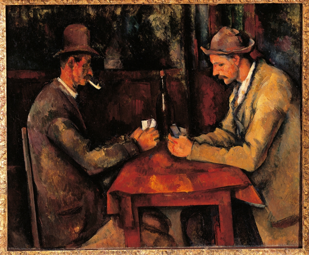 The Card Players Canvas Art - (36 x 24)