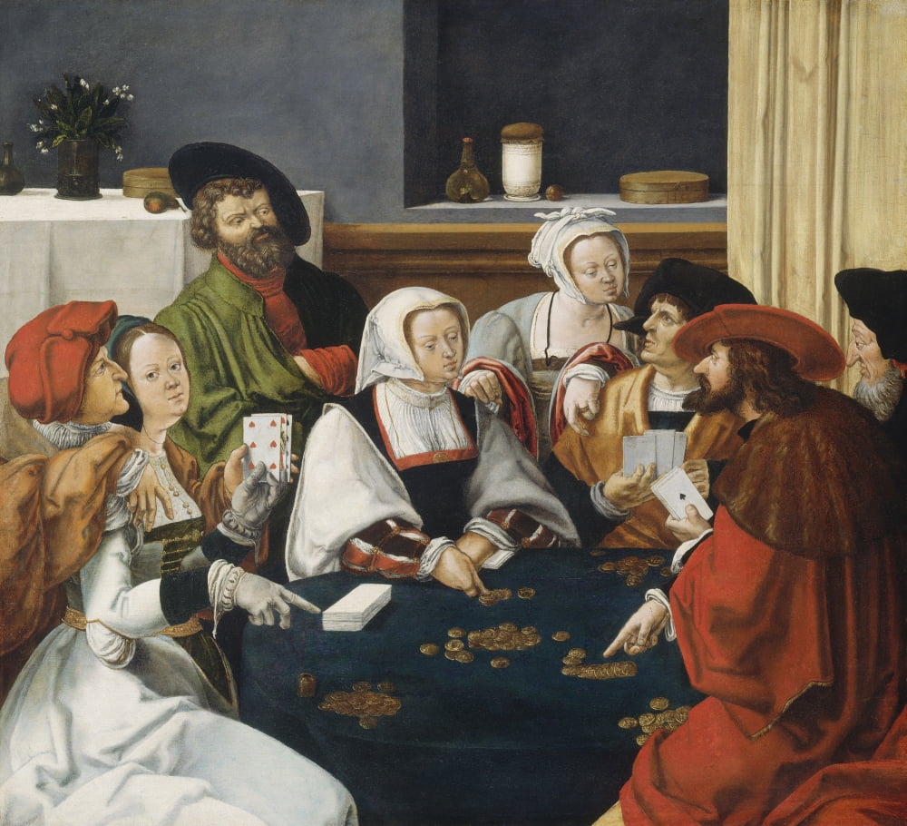 The Card Players Canvas Art - (36 x 24)