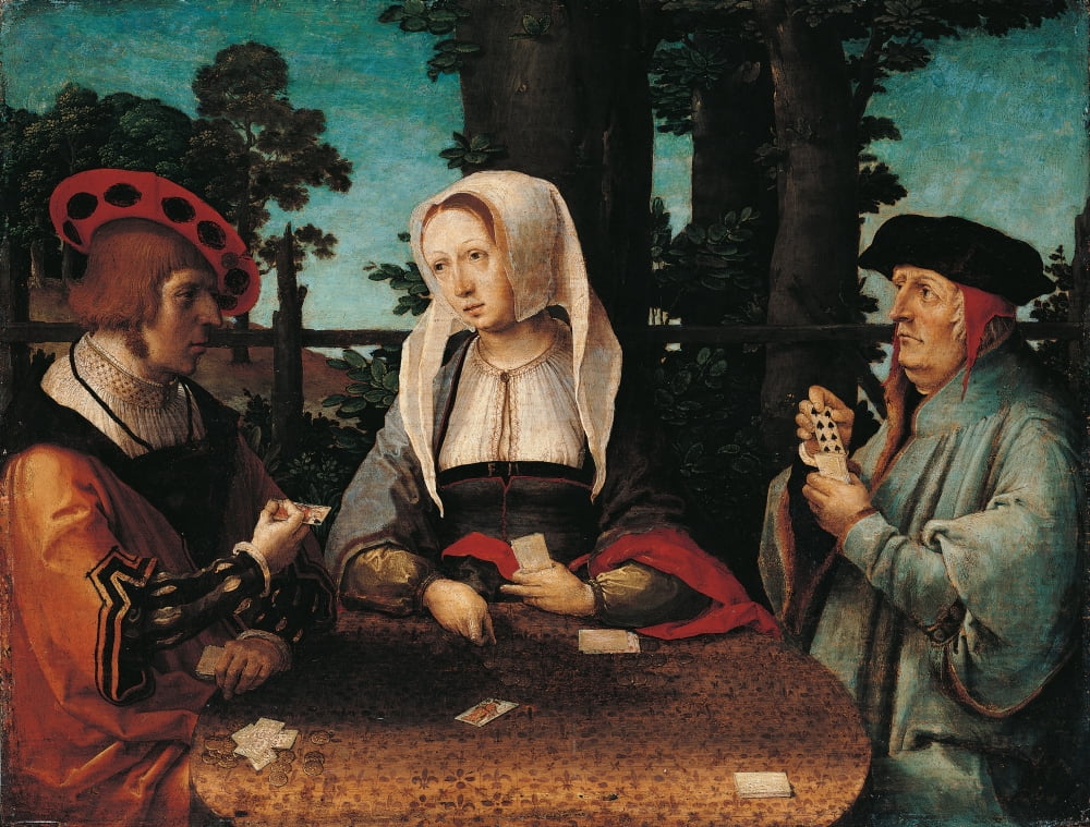 The Card Players Canvas Art - (36 x 24)