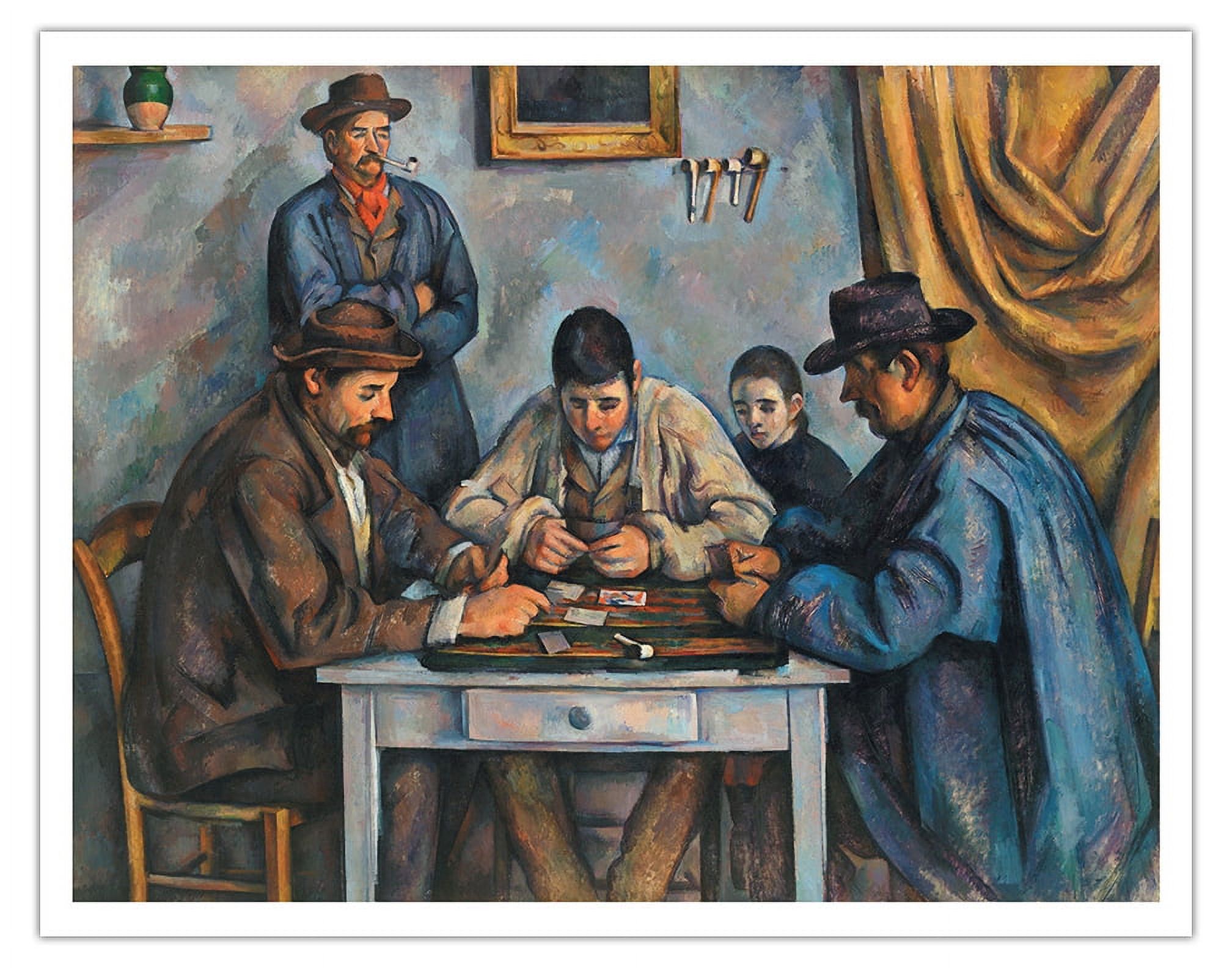 The Card Players (Les Joueurs de Cartes) - From an Original Color Painting by Paul Cézanne c.1890 - Fine Art Matte Paper Print (Unframed) 11x14in