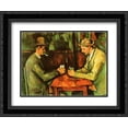 thumbnail image 1 of The Card Players, c.1890 2x Matted 24x20 Black Ornate Framed Art Print by Paul Cezanne, 1 of 2