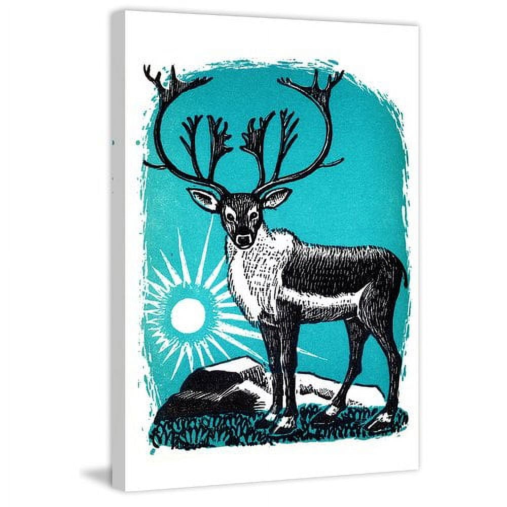 "The Caribou" Painting Print on Wrapped Canvas