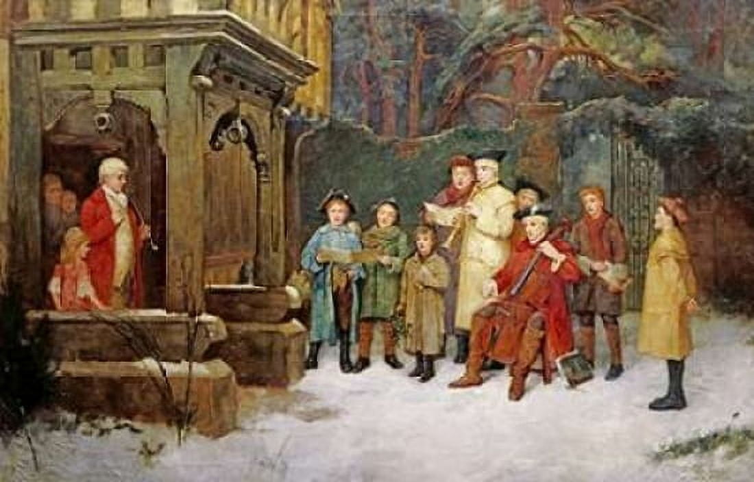 The Carol Singers Canvas Art - William M Spittle (12 x 18)