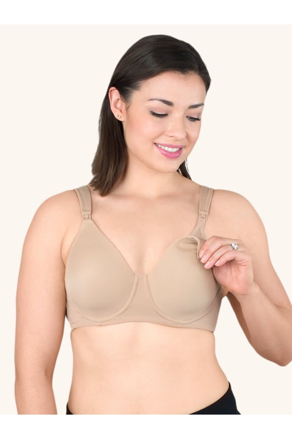 , The Carole, Cooling Nursing Bra, Wireless Support, Lightly Padded, Full Coverage Smooth Cups, Nursing Clips, Adjustable (Women's)