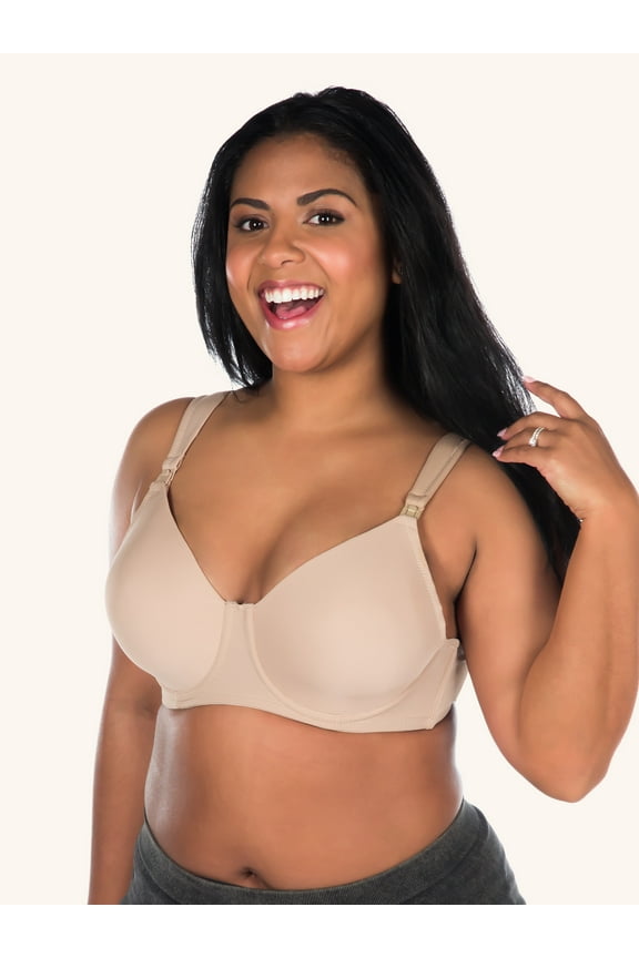 , The Carole, Cooling Nursing Bra, Wireless Support, Lightly Padded, Full Coverage Smooth Cups, Nursing Clips, Adjustable (Women's)