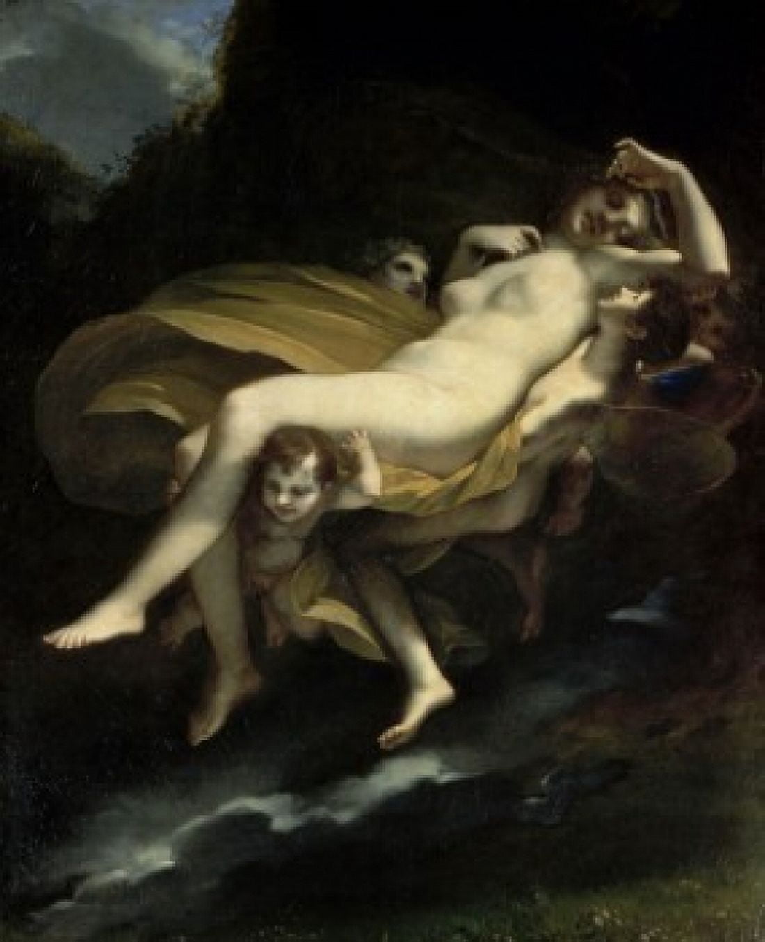 The Carrying Away of Psyche Pierre-Paul Prudhon (1758-1823French) Musee du Louvre Paris Canvas Art - Pierre-Paul Prudhon (18 x 24)