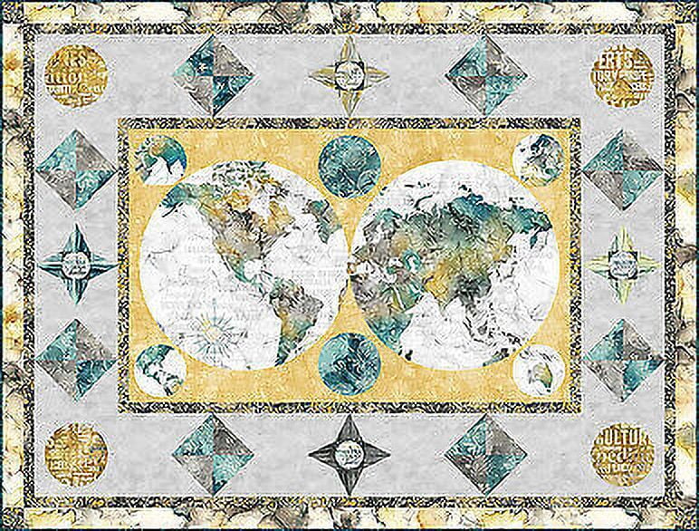 Cartography Pattern The Cartographer Quilt Pattern 66 x 50 One Size by The Whimsical ...