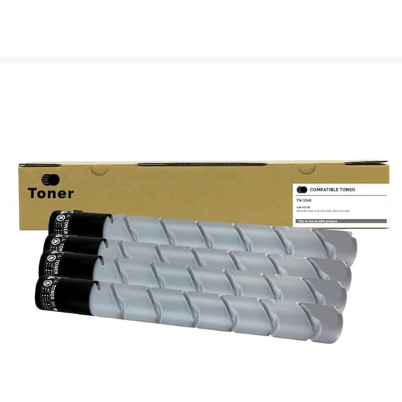 The Cartridge People 4pk New Compatible TN324k, A8DA130, Black Toner Cartridge, 28,000 Pages, BIZHUB C258, BIZHUB C308, BIZHUB C368