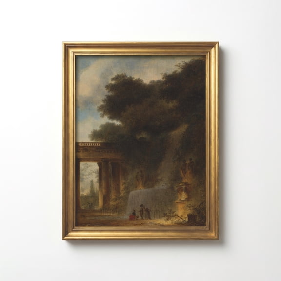 The Cascade Print Fragonard Waterfall Garden Painting French Rococo Wall Art Romantic Landscape European Decor