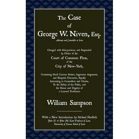 The Case of Geoge W. Niven, Esq. (Hardcover)