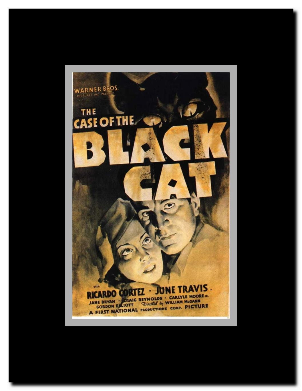 The Case of the Black Cat Framed Movie Poster