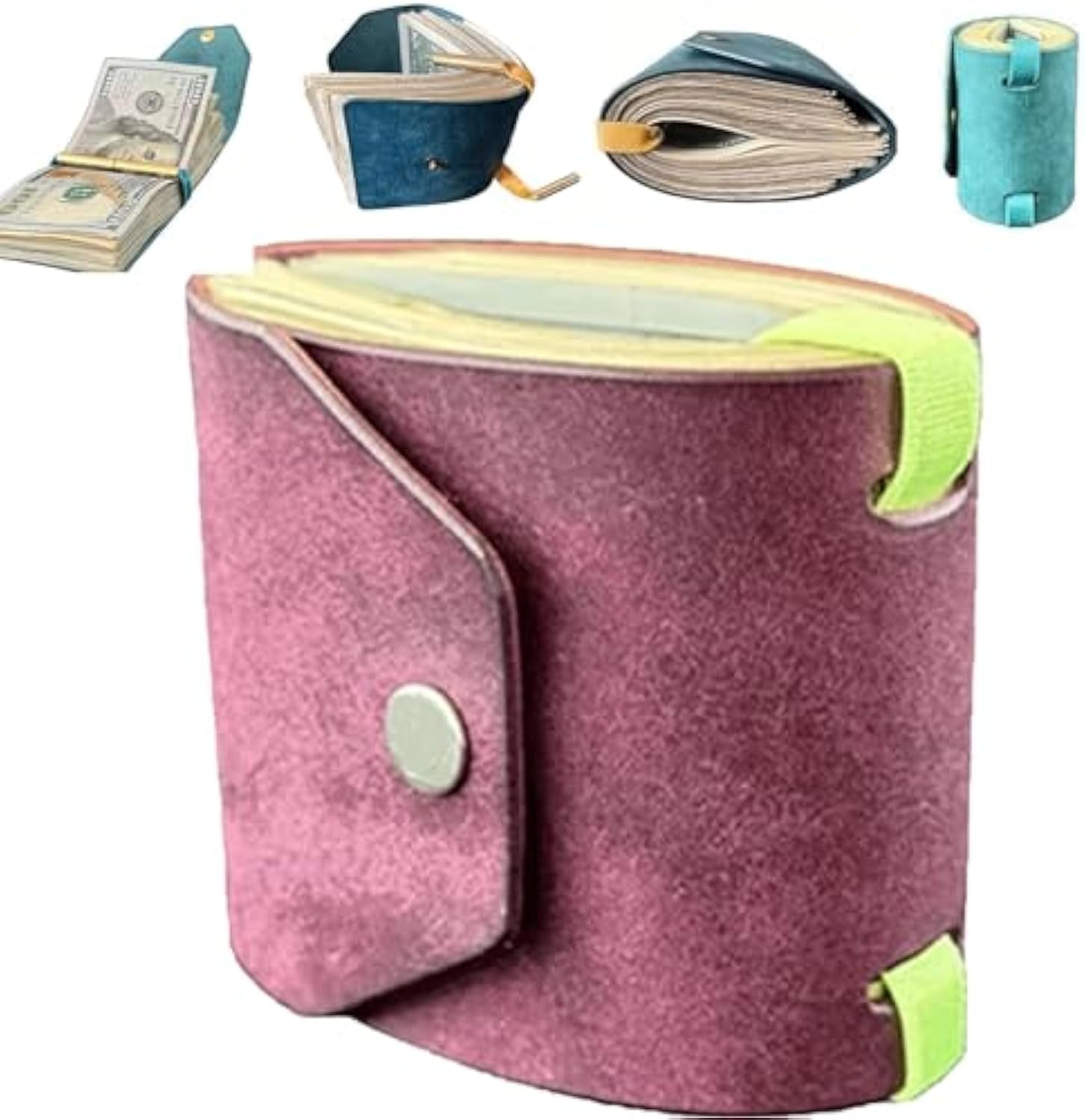 QUARKZMAN Pack of 50 Geldband-Bündel, selbstklebende Geldumschläge Geldbänder Geldbündel zur Organisation von Geldscheinen, 7,6x1,14 Zoll, Lila