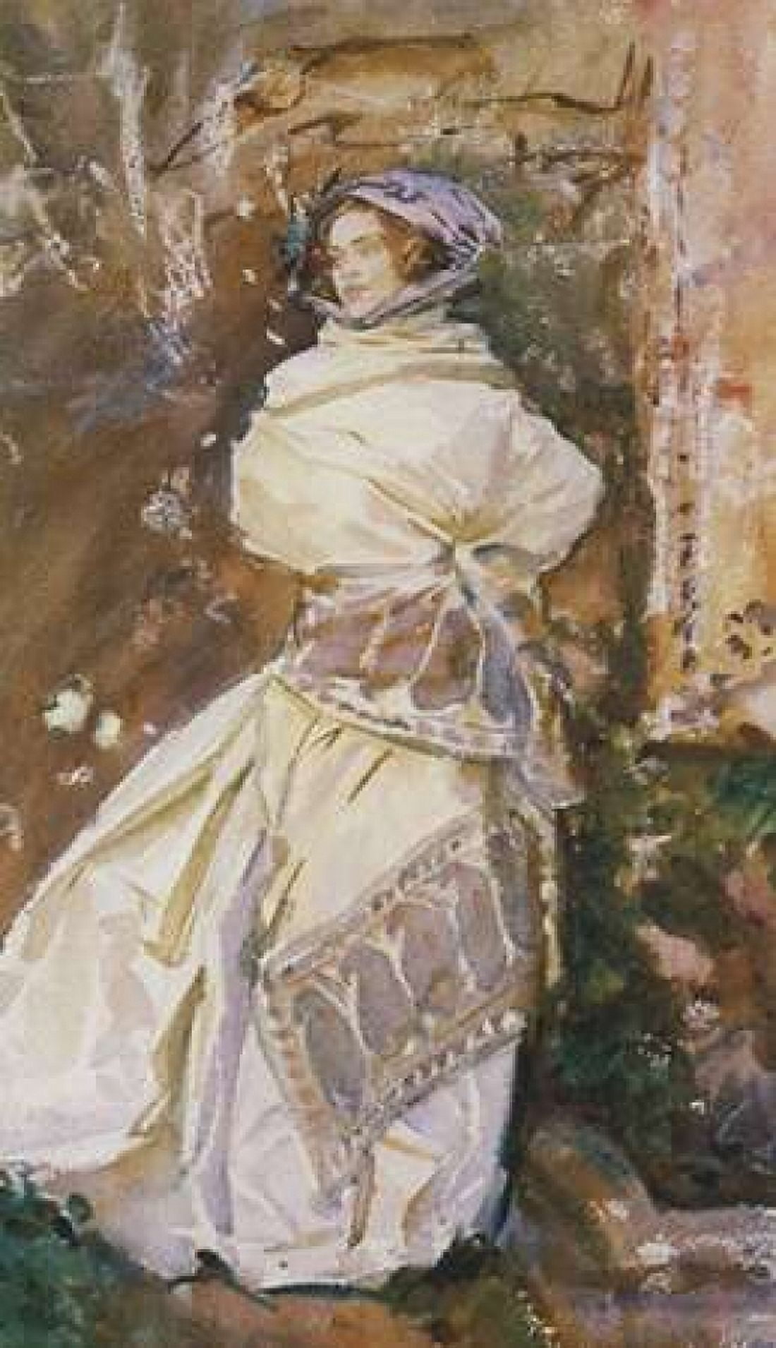 The Cashmere Shawl 1910 Canvas Art - John Singer Sargent (12 x 18)