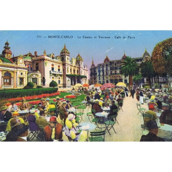 The Casino, Terrace And The Outside Seating Of The Cafu De P Print By Mary Evans Jazz Age Club Collection