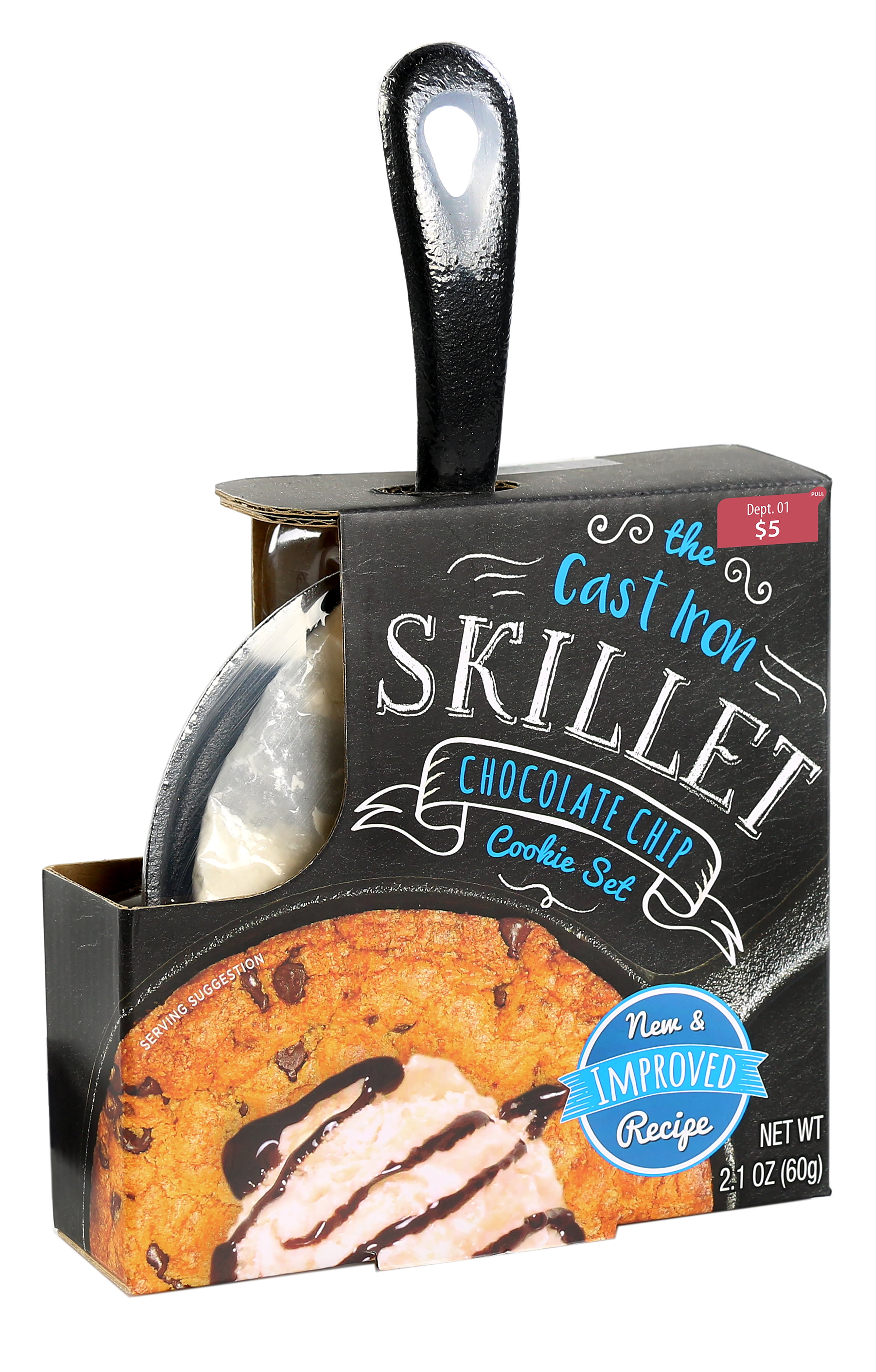 6.25 Cast Iron Skillet w/ Baking Mix Gift Set (Chocolate Chip or