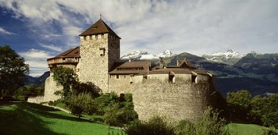 The Castle in Vaduz Lichtenstein Canvas Art - Panoramic Images (24 x 12)