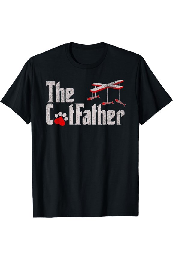 The Cat Father Cat Dad Feline Father Kitten Dad T-Shirt