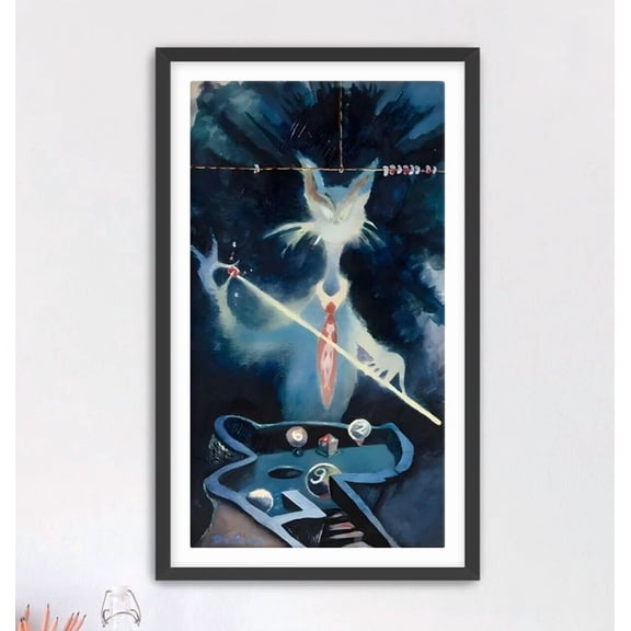 The Cat From The Wrong Side Of The Tracks Midnight Paintings Art Print Home Decor Office Wall Art