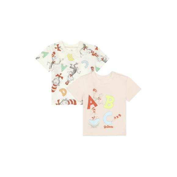 The Cat In The Hat Baby Boy 2 Pack Short Sleeve Tee Shirts, Sizes 0/3 Months-24 Months