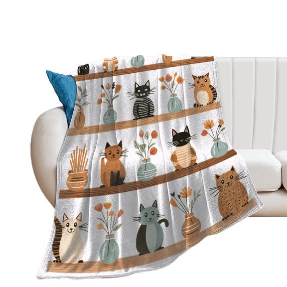 The Cat Is Hiding Blanket for Bed Throw Blanket for Women, Men And Kids Super Soft Plush Blanket Throw, Print Blanket, Blanket for Kids