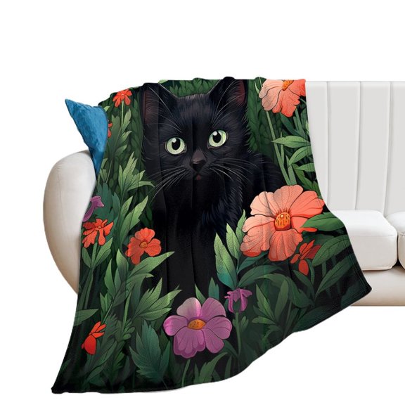 The Cat Is Hiding Blanket for Bed Throw Blanket for Women, Men And Kids Super Soft Plush Blanket Throw, Print Blanket, Blanket for Kids
