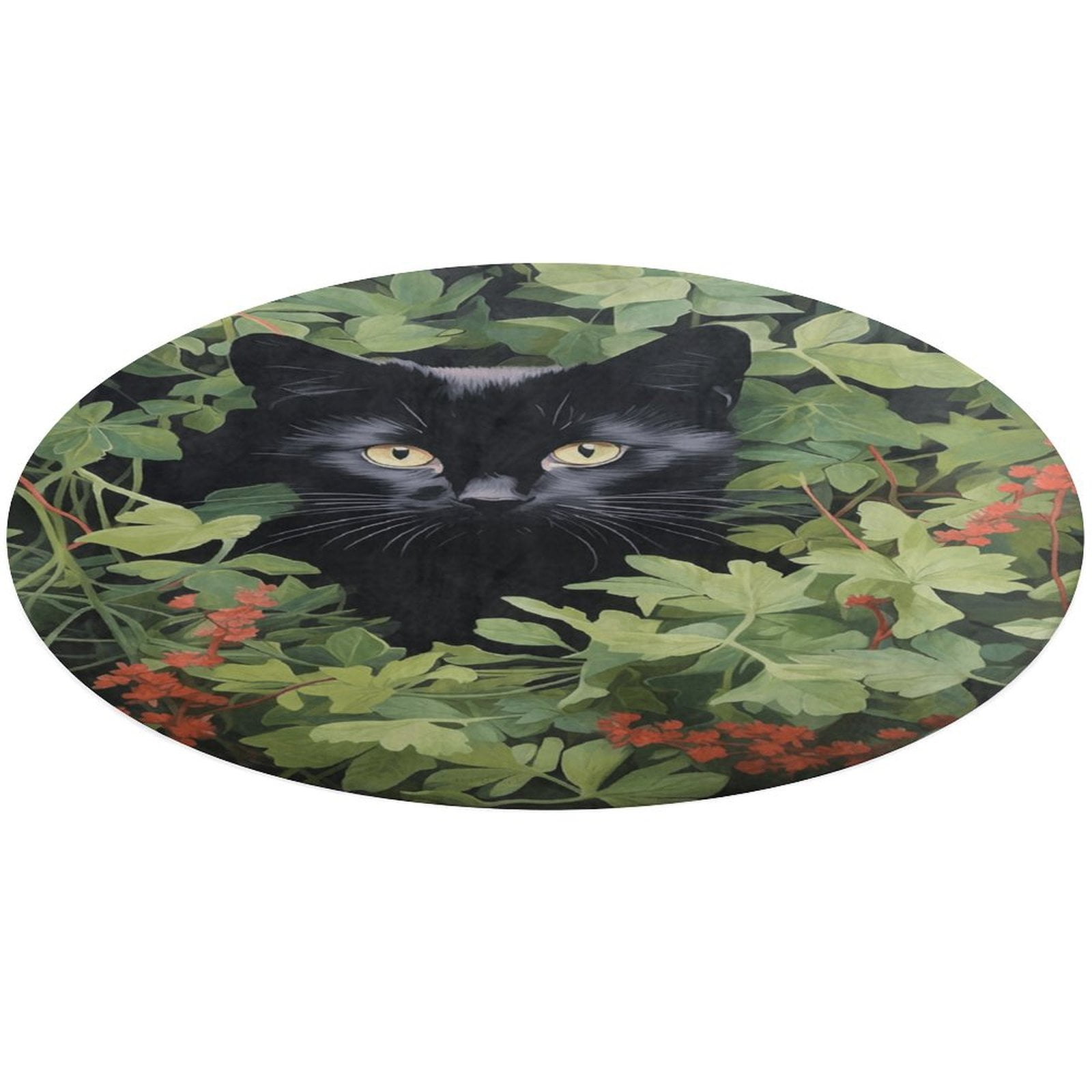 Cat Print Round Rug