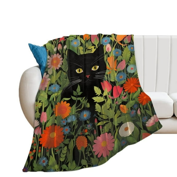 The Cat Is Hiding Throw Blanket for Women, Men & Kids - Super Soft Plush Blanket Throw Fleece Blanket Animal Blanket
