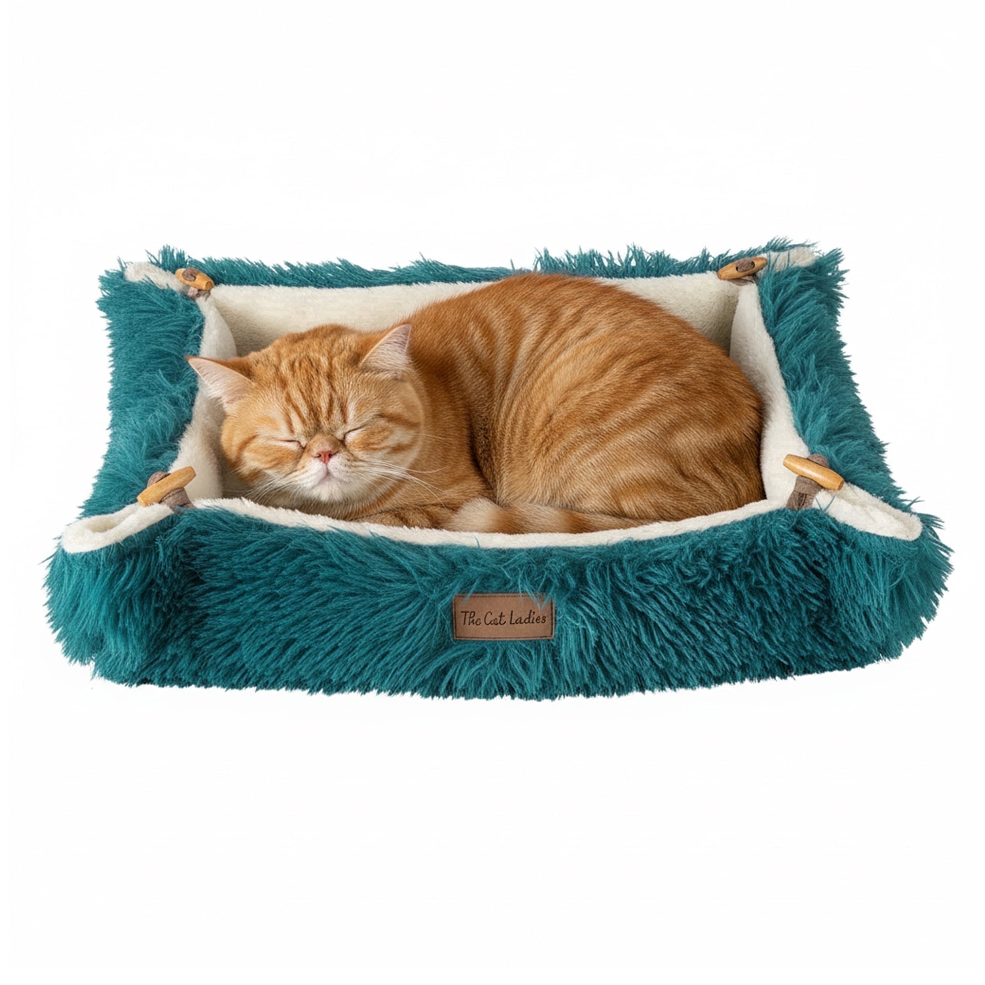 The Cat Ladies Self-Warming Heated Cat Bed Mat - Non Electric Heating Pad for Indoor and Outdoor Cats - Reversible Comfortable Design - Dark Green