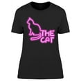 thumbnail image 1 of The Cat Neon Sign T-Shirt Women -Image by Shutterstock, Female 3X-Large, 1 of 2