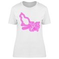 thumbnail image 1 of The Cat Neon Sign T-Shirt Women -Image by Shutterstock, Female Medium, 1 of 2