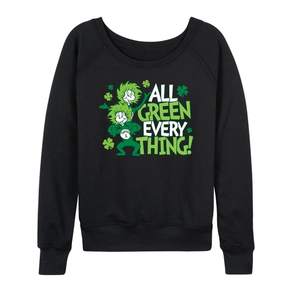 The Cat in the Hat - All Green Everything - Women's French Terry Long Sleeve Pullover