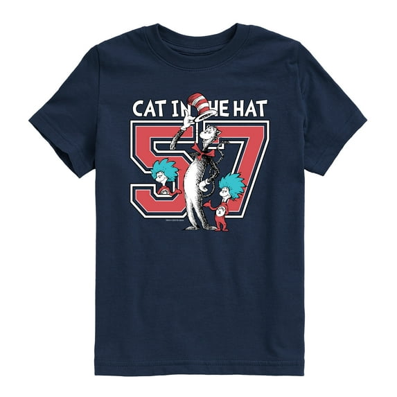 The Cat in the Hat - Cat in the Hat Jersey - Youth Boys Short Sleeve Graphic T-Shirt