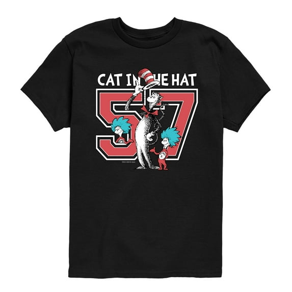 The Cat in the Hat - Cat in the Hat Jersey - Youth Boys Short Sleeve Graphic T-Shirt