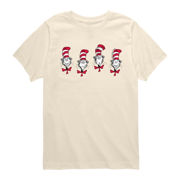 The Cat in the Hat - Cith Heads - Youth Boys Short Sleeve Graphic T-Shirt