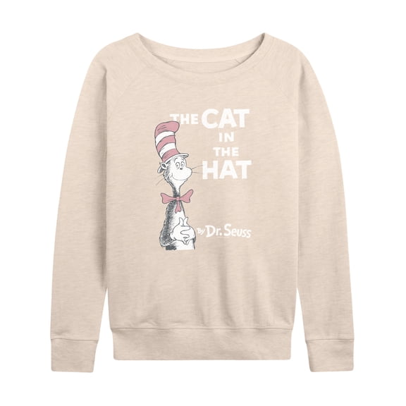 The Cat in the Hat - Cover Tonal - Women's French Terry Long Sleeve Pullover